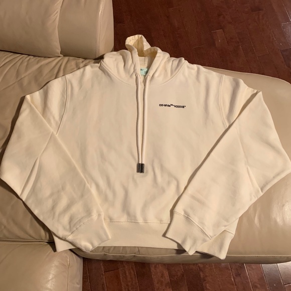 Off-White Quotes Cropped Hoodie - Picture 3 of 12